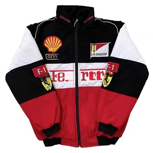 Combinaison de course <span class=keywords><strong>F1</strong></span> avec broderie américaine, veste rembourrée en coton unisexe à manches longues, style rétro pour broderie <span class=keywords><strong>F1</strong></span> - Product Image 4