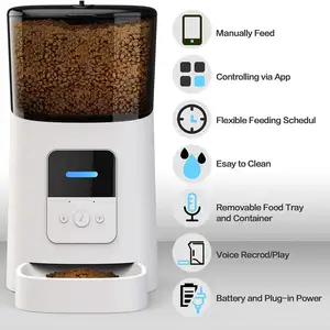 WIFI telecomando auto cane alimentatore ciotole per animali domestici alimentatore intelligente automatico pet feeder con 6l per cane