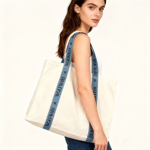 Custom Colored DB-0128 Tote <b>Bag</b> with <b>Long</b> Strap Open Closure and Silk Screen Logo Gym Branded Canvas Material 30-50cm - Product Image 4