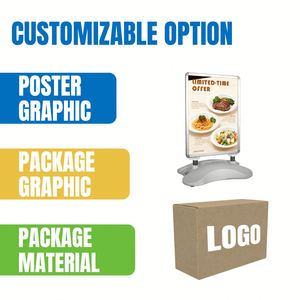 Expositor de señalización para exteriores personalizado de aluminio de doble cara resistente al viento para exhibición - Product Image 6