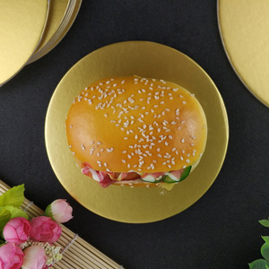 10/16/22/26cm Golden Round Cake Board Kreis Karton Basis für Kuchen Dekorieren Zubehör Party Cupcake Dessert Tablett Kuchen Werkzeuge - Product Image 4