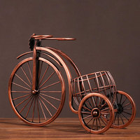 Organisateur de vin à double usage Personnalité créative Rétro Porte-bouteilles en forme de bicyclette Bar Table à manger Support de verre à vin