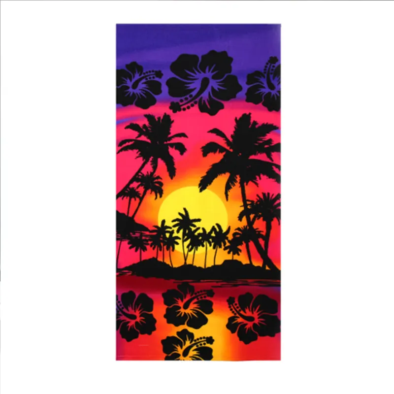 Custom Ontwerp Patroon Microfiber Strandlaken Sublimatie Strandlaken Bedrukt Logo Promotie Gepersonaliseerde Zachte Strandlaken