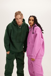 Sweat à capuche pour homme personnalisé surdimensionné, 42% coton, 58% polyester, décontracté, de haute qualité, avec broderie tendance - Product Image 2