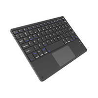 Nouveau clavier sans fil rechargeable USB à touches de type ciseaux avec pavé tactile ultra-fin résistant aux déversements pour iPad 10.2/10.5/10.9/11/12.9