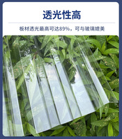 Material para Techos, Láminas de Policarbonato Corrugado Transparente para Invernaderos y Jardines