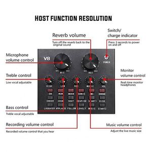 Tarjeta de sonido <span class=keywords><strong>profesional</strong></span> con micrófono condensador BM800 para estudio de grabación, Kit de tarjeta de sonido con cable, para Youtube, Tiktok, gran oferta - Product Image 4