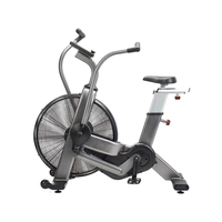 Vélo de spinning d'intérieur portable en acier inoxydable, à résistance par ventilateur et entraînement électrique réglable, en promotion directe usine
