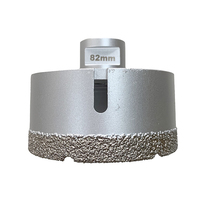 Forets à noyau humide à utilisation immédiate - HSS brasés sous vide, diamètre de la tige 125 mm, prêts pour le perçage vertical en hauteur, renforcés