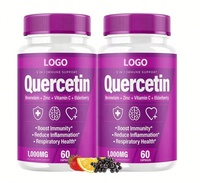 OEM/ODM Capsules de soutien immunitaire pour adultes à base de bromélaïne, vitamine C et zinc, quercétine, vitamine D3 végétalienne, 60 capsules, marque privée