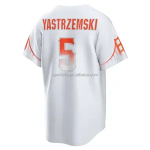 top quality San Francisco Giant Ready to ship Men's Embroidery Softball Wear 35 Crawford 5 Yastrzemski Shirts