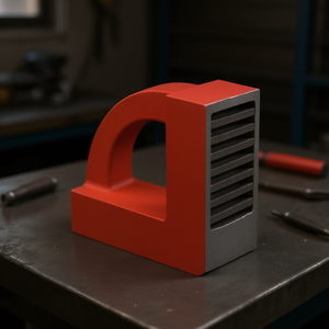 Ttake Magnetic <b>Welding</b> <b>Holder</b> Permanent Red Steel Base With Cooling Fins For Metal Work - Product Image 3