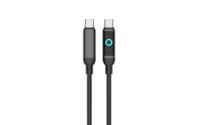 Kabel Data IMC11 Pengisian Cepat Lampu Menyala Terus-Menerus 60W Tipe C ke Tipe C Tipe-C ke Lightning untuk Ponsel Kabel Data Anyaman