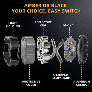 6 inç kare X serisi LED ışık sol/sağ yan süper parlak yan spot su geçirmez spot evrensel lamba konut 2 adet - Product Image 5