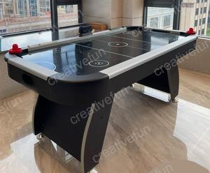 Jeu <span class=keywords><strong>d</strong></span>'intérieur <span class=keywords><strong>de</strong></span> tableau <span class=keywords><strong>de</strong></span> bord électronique LED portable <span class=keywords><strong>de</strong></span> 6 pieds pour enfants et adultes 2 rondelles 2 poussoirs <span class=keywords><strong>Table</strong></span> <span class=keywords><strong>de</strong></span> <span class=keywords><strong>hockey</strong></span> <span class=keywords><strong>sur</strong></span> <span class=keywords><strong>air</strong></span> avec <span class=keywords><strong>coussin</strong></span> MDF - Product Image 2