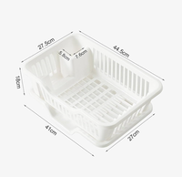 Égouttoir de Vaisselle en Plastique pour Cuisine, Support d'Évier Organisateur de Vaisselle, Panier d'Égouttage
