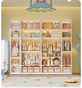 Armoire moderne en acier réglable avec portes, penderie autoportante, grand placard avec tringle de suspension pour chambre et salon, écologique - Product Image 4
