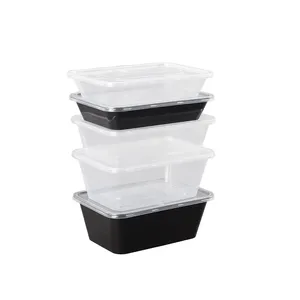 <b>Takeaway</b> Food Packaging Lunch Box Microwaveble Plastic Disposable Transparent Food <b>Container</b> <b>with</b> <b>Lid</b> 500ML 650ml 750ml 1000ML - Product Image 4