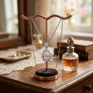 Bijoux de style vintage avec diamant de laboratoire de 0,5 ct taille poire Manin pour soirée - Product Image 1