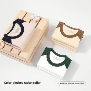 แฟชั่นฤดูร้อนสำหรับผู้ชายสไตล์วินเทจลายปะติด รุ่น 642 # ผ้าฝ้ายแท้ 280 กรัม 32 เส้นด้ายคู่ ระบายอากาศได้ดี ทรงหลวม แขนเสื้อแบบแร็กแลน - Product Image 4