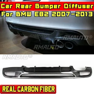 Accessoires pour BMW E82 2007-2013, spoiler de pare-chocs arrière BMW E82, véritable fibre de carbone, style MP, protection de pare-chocs arrière, diffuseur, kit carrosserie - Product Image 3