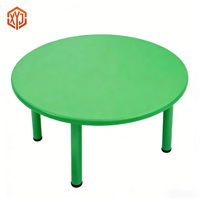 Table ronde en plastique multicolores XYJ pour la maternelle, table d'enfant pour la maternelle, table d'étude pour enfants et chaise