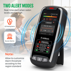 Lifebase detektor Radon portabel, Monitor Gas Radon dengan layar warna, pemasok grosir untuk peralatan kesehatan & Keselamatan - Product Image 4