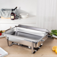 Vente en gros de chauffe-plats Dubai chauffe-plats Rectangle pour buffet en acier inoxydable chauffe-plats à vendre pour la restauration buffet de fête de mariage