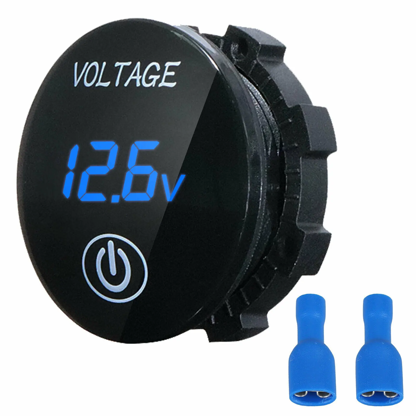 Universal 12V 24V LED Digital Voltmeter Voltage Meter Car Battery Gauge W/ Touch Switch