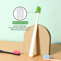 Brosse à dents pour adultes à tête large, poils denses et hautement élastiques, lot de 2 pour couple, usage domestique, personnalisable, en stock
