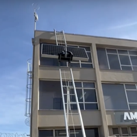 Échelle pliante de 10 m, 12 m, 25 m pour l'installation de panneaux solaires avec levage automatique