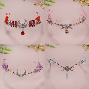 Corona de Luna Wicca de Amatista Natural en Bruto, Diadema de Sol, Luna y Estrellas, Corona de Novia, Cristal Feng Shui - Product Image 2