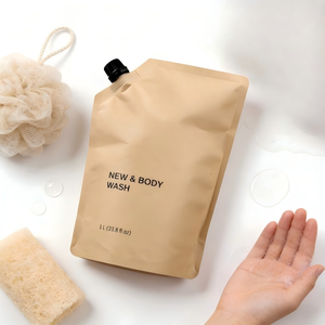 Refillable 500ml 1L 2L 5L Spout Pouch Stand Up Plastic Bag with Cap for <b>Shampoo</b> Conditioner Body Wash Lotion <b>Dispenser</b> - Product Image 2