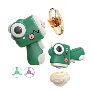 Jouet de lancement amusant, dinosaure lumineux, soucoupe volante, toupies, <span class=keywords><strong>pistolet</strong></span> de lancement, ensemble 3 en 1, disque volant, <span class=keywords><strong>lanceur</strong></span> de gyroscopes - Product Image 6