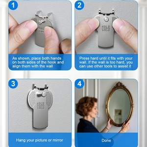 Crochets à griffes robustes non endommagés pour peintures d'art Miroirs Photos et affiches Tentures murales sur cloison sèche Fabrication de tôle - Product Image 5