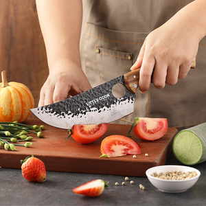 Ensemble de <span class=keywords><strong>couteaux</strong></span> de boucher forgés à la main avec manche en bois ergonomique, hachoir à viande, couteau de chef serbe et <span class=keywords><strong>couteaux</strong></span> viking pour couper et cuisiner - Product Image 5