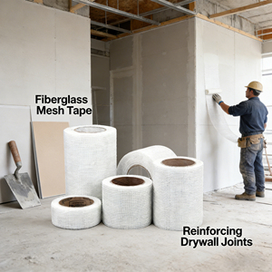 Selfadhesive Fiberglass Mesh Tape Anticrack Fiberglasscloth Interior Wall Mesh for Puttying Anti-crack Mesh Tape Fiberglass Mesh - Product Image 5
