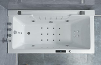 Baignoire autoportante en acrylique avec drain, directement de l'usine, pour projets résidentiels, hôteliers et hospitaliers