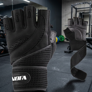 Nofa Gym <b>Weight</b> Lifting <b>Gloves</b> Synthetic Leather Long Wrist Wraps Support Non-Slip Grip Palm Custom Logo Multi-Color XS-XL - Product Image 2