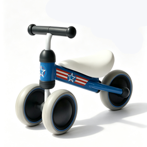 YILIEN LS-B01 Vélo d'équilibre pour enfants, couleur bleue, mini trotteur pour bébé, <span class=keywords><strong>10</strong></span>-36 <span class=keywords><strong>mois</strong></span>, vélo à pousser pour tout-petits avec poignée/roues en EVA souple - Product Image 4