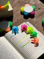 5 couleurs en 1 surligneur marqueur stylo fleur forme papeterie pétales surligneurs promotionnels LOGO personnalisé cadeau publicitaire