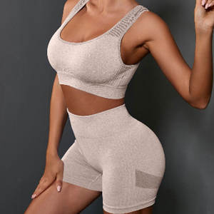 スポーツフィットネススポーツウェアバックブラお尻レギンスフィットネスヨガセット - Product Image 5