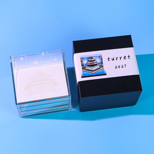<span class=keywords><strong>Bloc</strong></span>-notes LED 3D avec calendrier 2027, impression de tourelle de la Cité Interdite, architecture chinoise ancienne, sculpture artistique en papier, <span class=keywords><strong>bloc</strong></span> de papier à notes - Product Image 3