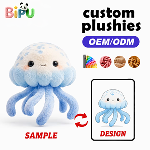 Produttore di Giocattoli in Peluche, Cavalluccio Marino Blu Personalizzato OEM con Logo Ricamato, Imbottito in Morbidissimo Cotone PP, Animali Marini in Peluche - Product Image 2