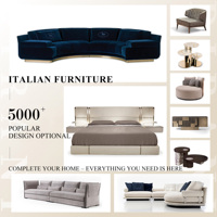 Luxuriöse Italienische Villa- und Hotelmöbel aus Wildleder und Nubukleder: Designer Ecksofa-Set in Bogen-U-Form