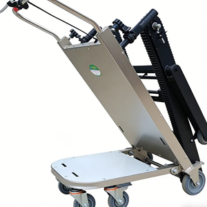 बैटरी चालित फोल्डेबल सीढ़ी पर्वतारोही 120 किलोग्राम स्टेनलेस स्टील चार पहिया गोदाम कार्गो कार्ट 1 वर्ष शॉर्ट टर्निंग त्रिज्या - Product Image 3