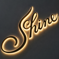 Enseigne lumineuse LED 3D personnalisée pour extérieur, lettres rétroéclairées, signalétique lumineuse pour devanture de magasin