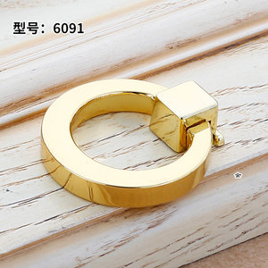Lcedis Ring Handle Zinc Alloy Plated <b>Wardrobe</b> Drawer Furniture Hardware Minimalist Design - Product Image 2