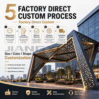 Pavillon Artistique en Forme de Feuille - Structure d'Ombrage en Acier Inoxydable pour Lieux de Mariage