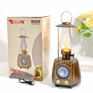 Altavoz Bluetooth RX-83D Retro con Lámpara de Llama, Altavoz de Radio Vintage con Radio <span class=keywords><strong>AM</strong></span> FM SW Multibanda para Decoración del Hogar - Product Image 3
